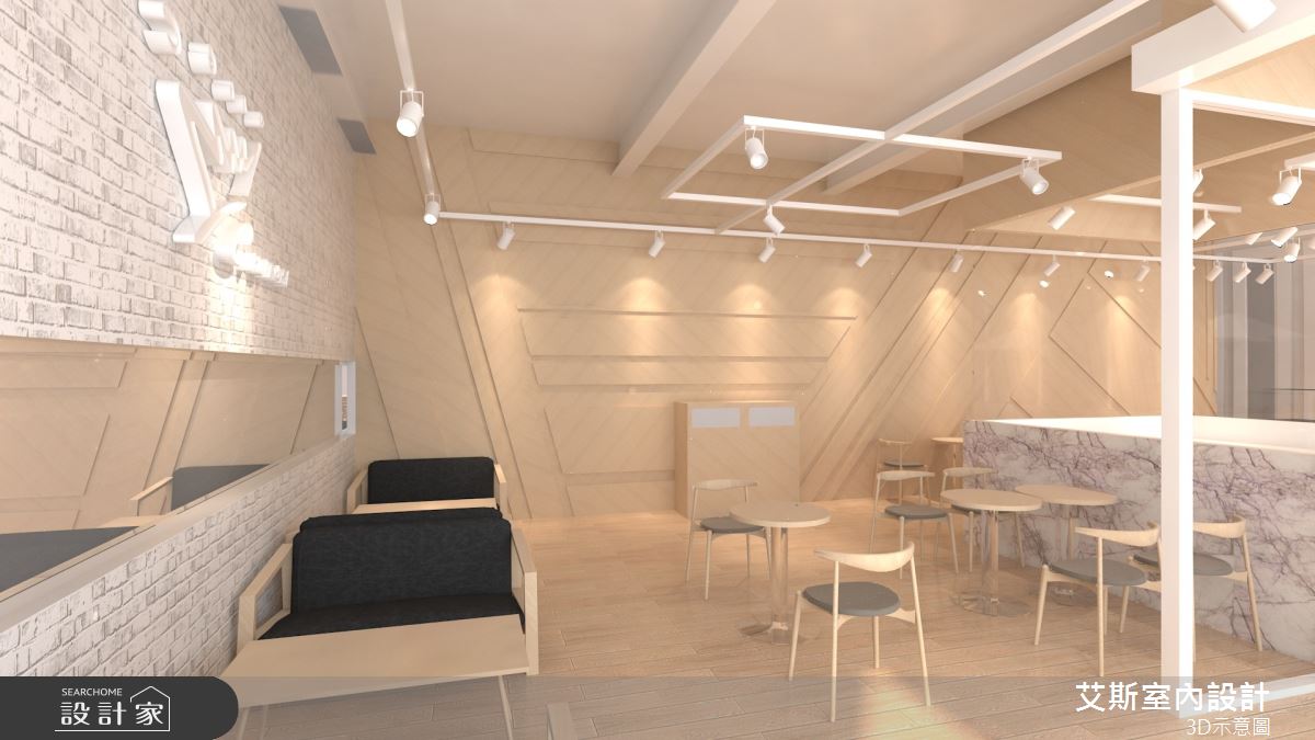 100坪新古屋(10年以下)＿北歐風商業空間案例圖片＿艾斯室內設計＿艾斯_金礦咖啡-台中潭子店之1