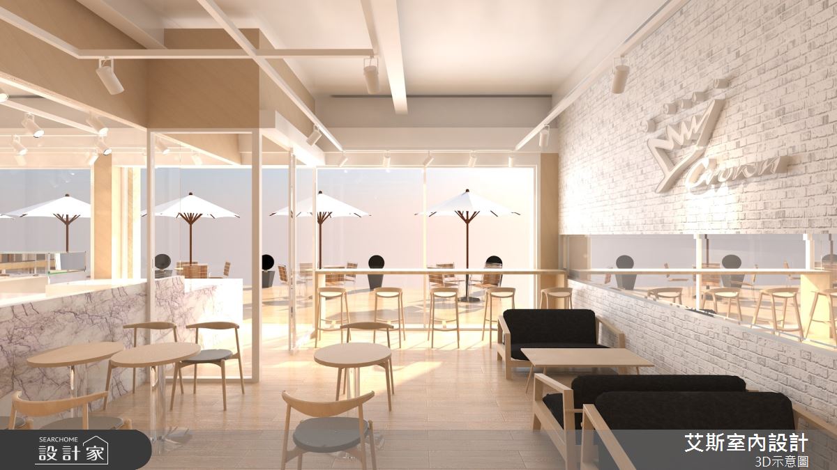 100坪新古屋(10年以下)＿北歐風商業空間案例圖片＿艾斯室內設計＿艾斯_金礦咖啡-台中潭子店之4