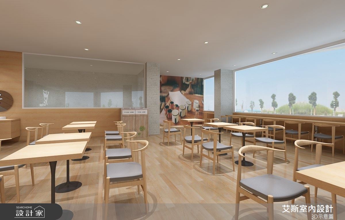100坪新古屋(10年以下)＿北歐風商業空間案例圖片＿艾斯室內設計＿艾斯_金礦咖啡-台中學府店之5