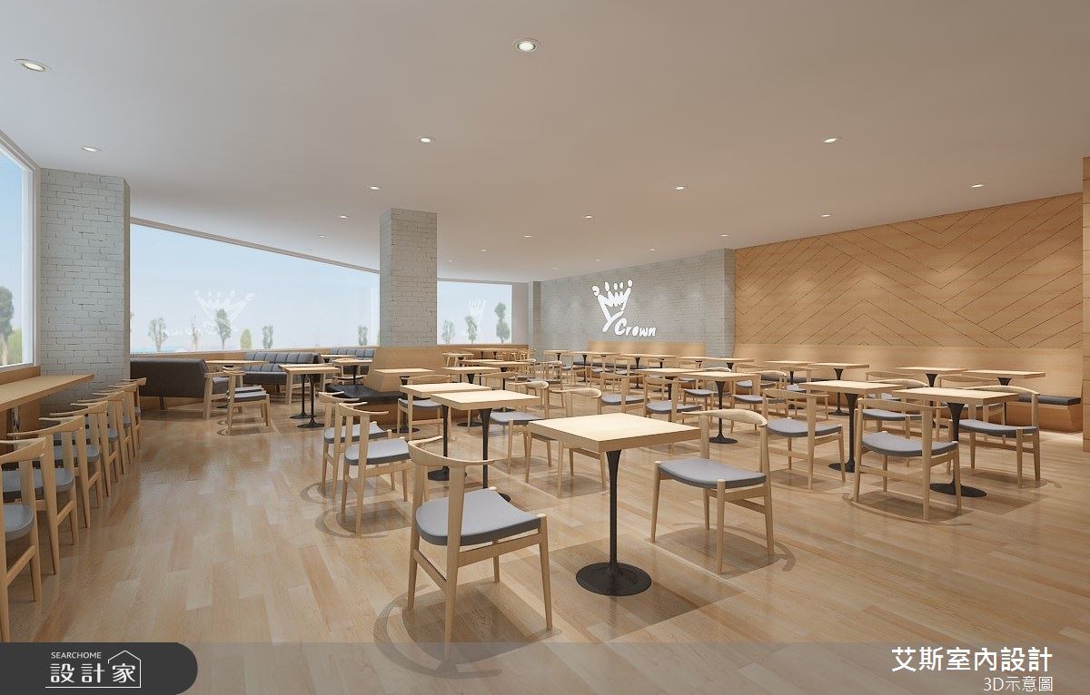 100坪新古屋(10年以下)＿北歐風商業空間案例圖片＿艾斯室內設計＿艾斯_金礦咖啡-台中學府店之6