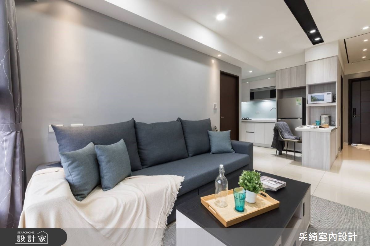 16坪新成屋(5年以下)＿混搭風玄關客廳餐廳廚房中島案例圖片＿采綺室內設計＿采綺_夢想新生活之11