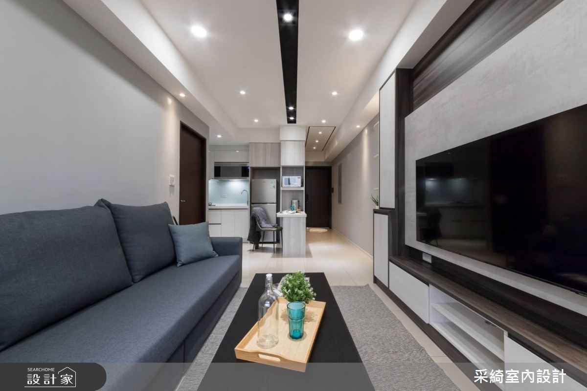 16坪新成屋(5年以下)＿混搭風玄關客廳餐廳廚房中島案例圖片＿采綺室內設計＿采綺_夢想新生活之12