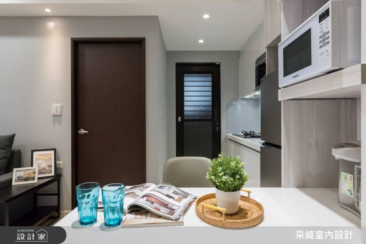 16坪新成屋(5年以下)＿混搭風餐廳廚房中島案例圖片＿采綺室內設計＿采綺_夢想新生活之14