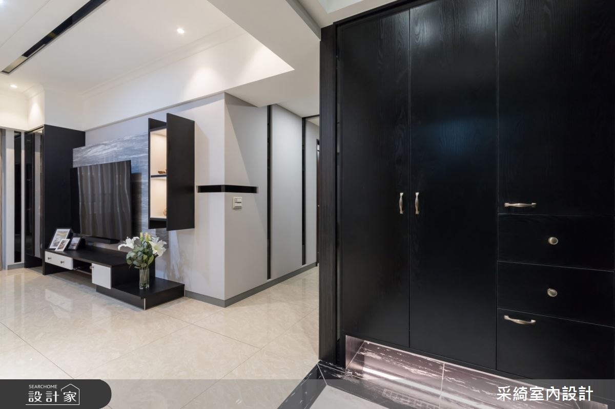 46坪新古屋(10年以下)＿混搭風玄關客廳案例圖片＿采綺室內設計＿采綺_莫蘭迪之吻之2