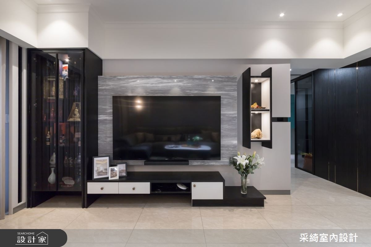 46坪新古屋(10年以下)＿混搭風客廳案例圖片＿采綺室內設計＿采綺_莫蘭迪之吻之8