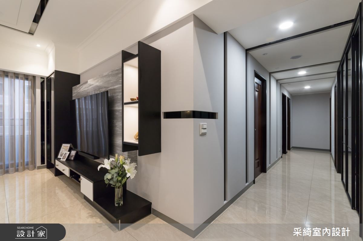 46坪新古屋(10年以下)＿混搭風客廳走廊案例圖片＿采綺室內設計＿采綺_莫蘭迪之吻之11