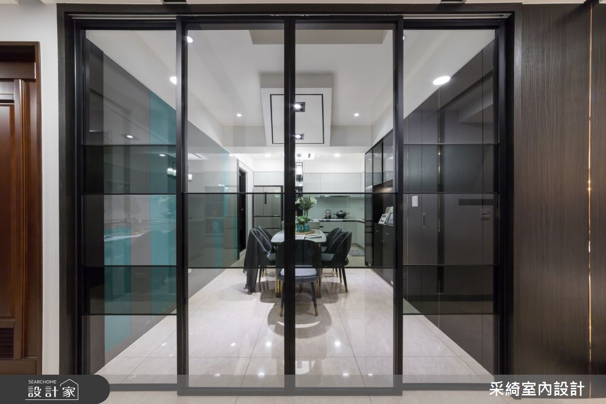 46坪新古屋(10年以下)＿混搭風餐廳廚房中島案例圖片＿采綺室內設計＿采綺_莫蘭迪之吻之12