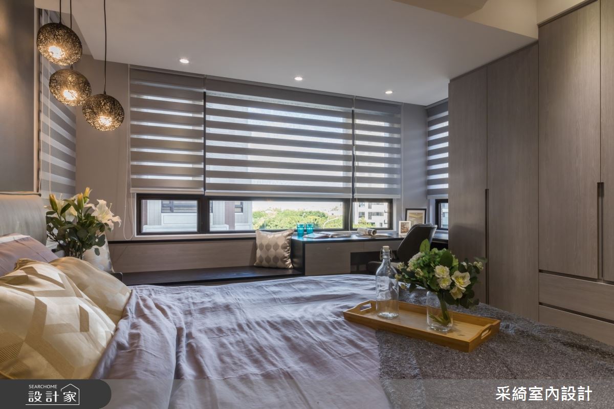 46坪新古屋(10年以下)＿混搭風臥室案例圖片＿采綺室內設計＿采綺_莫蘭迪之吻之26