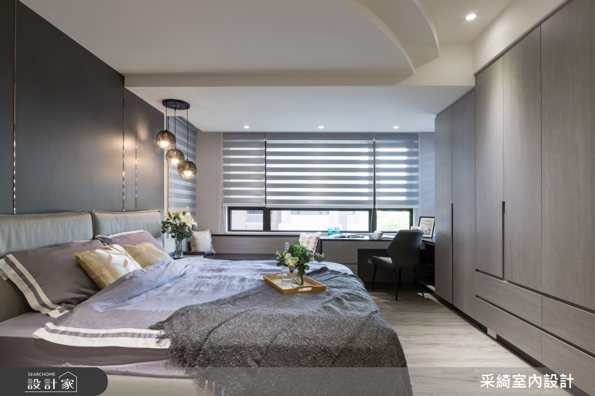 46坪新古屋(10年以下)＿混搭風臥室案例圖片＿采綺室內設計＿采綺_莫蘭迪之吻之24