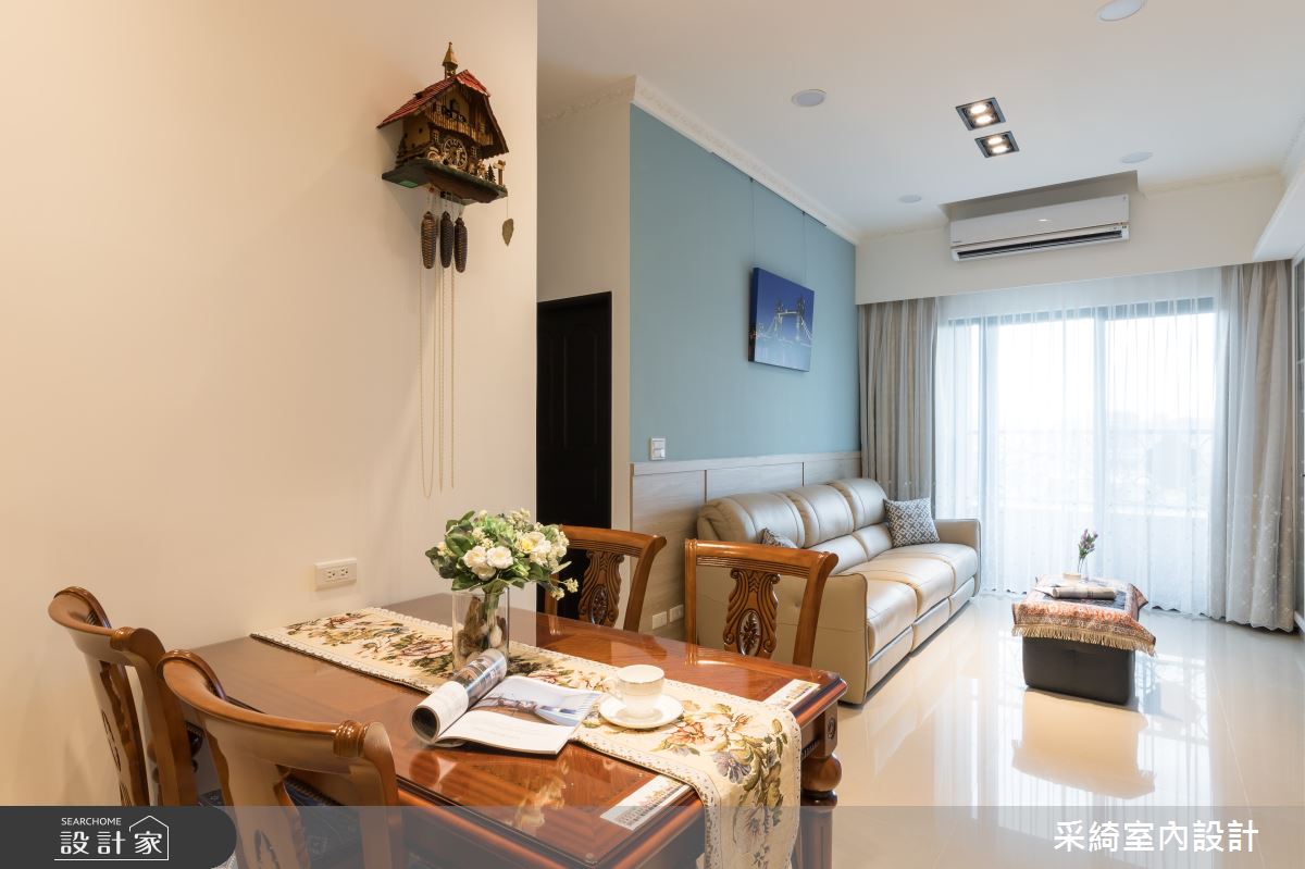 25坪新成屋(5年以下)＿新古典玄關客廳餐廳案例圖片＿采綺室內設計＿采綺_女人的心願之4
