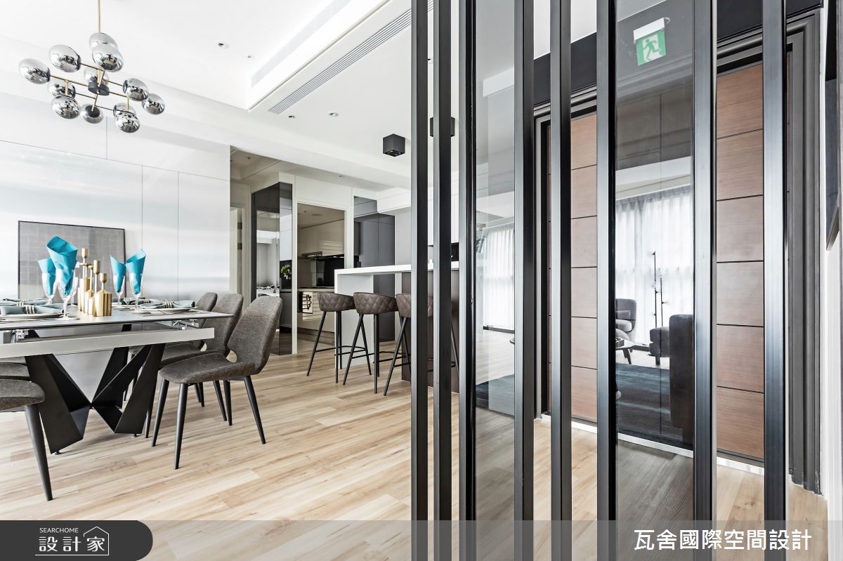63坪預售屋＿現代風玄關餐廳廚房中島案例圖片＿瓦舍國際空間設計＿瓦舍_04之2