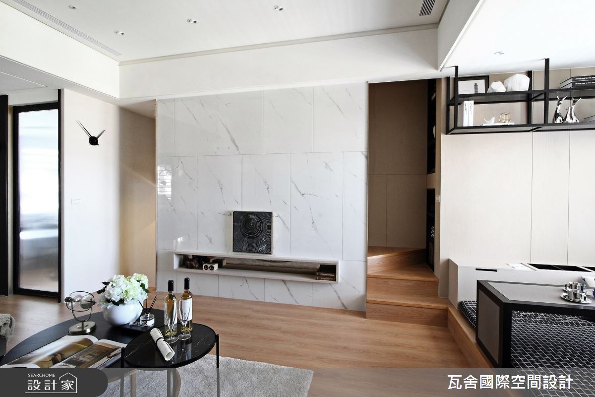 毛胚屋＿簡約風客廳樓梯多功能室案例圖片＿瓦舍國際空間設計＿瓦舍_05之7