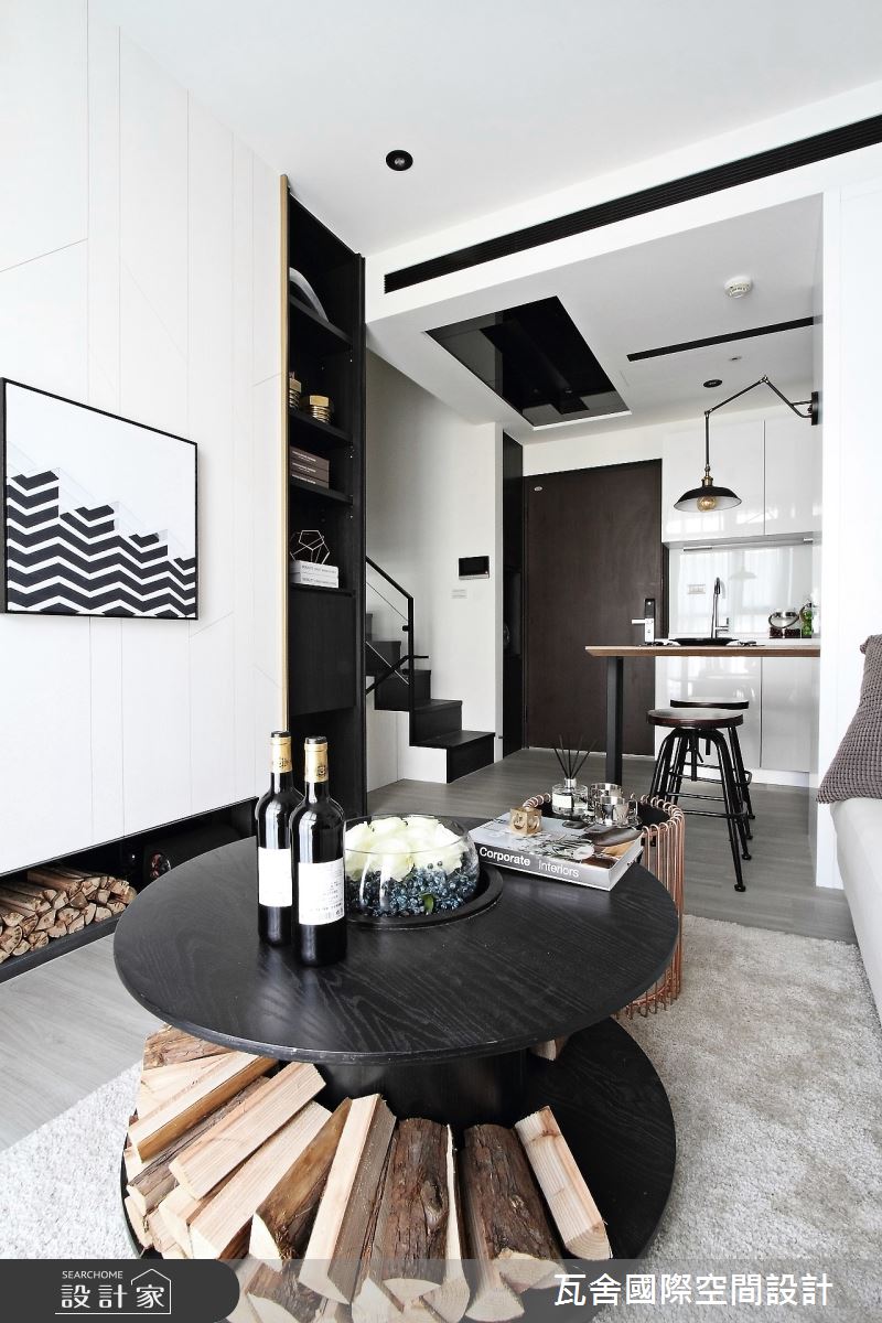 毛胚屋＿現代風客廳餐廳廚房樓梯案例圖片＿瓦舍國際空間設計＿瓦舍_10之14