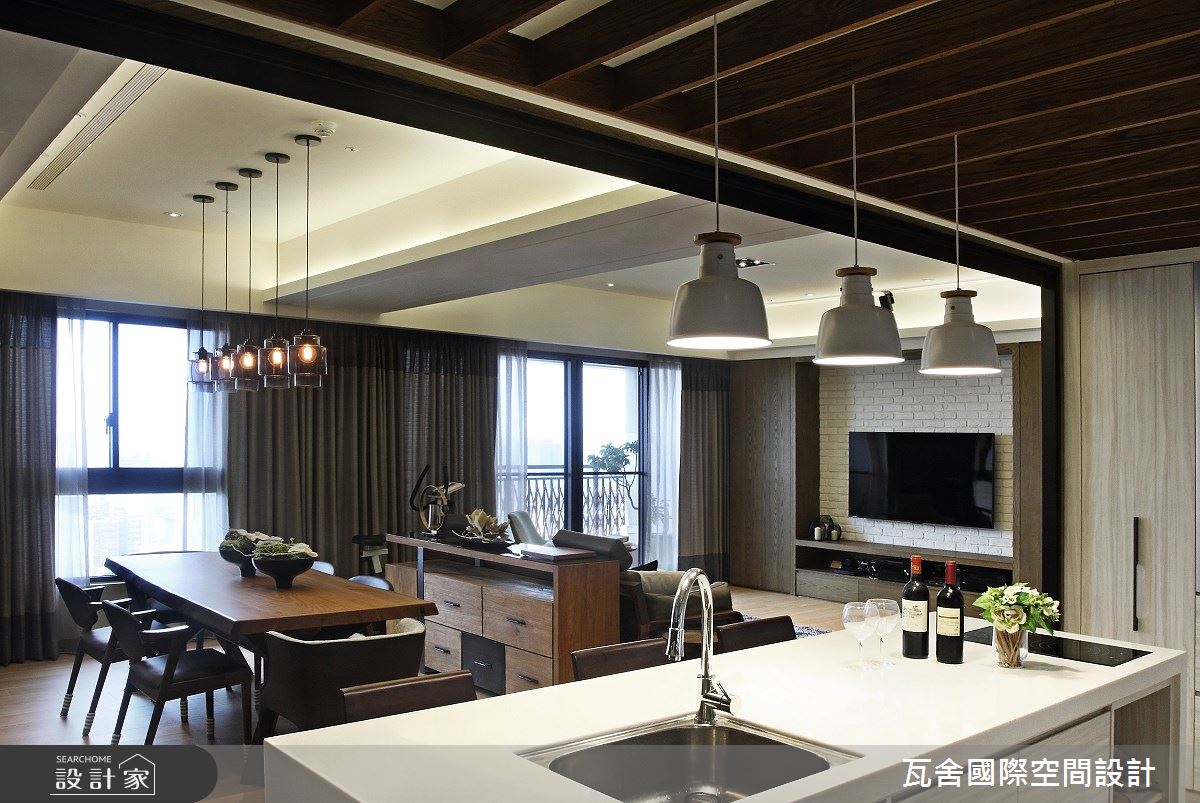 新古屋(10年以下)＿北歐風客廳餐廳吧檯中島案例圖片＿瓦舍國際空間設計＿瓦舍_11之12