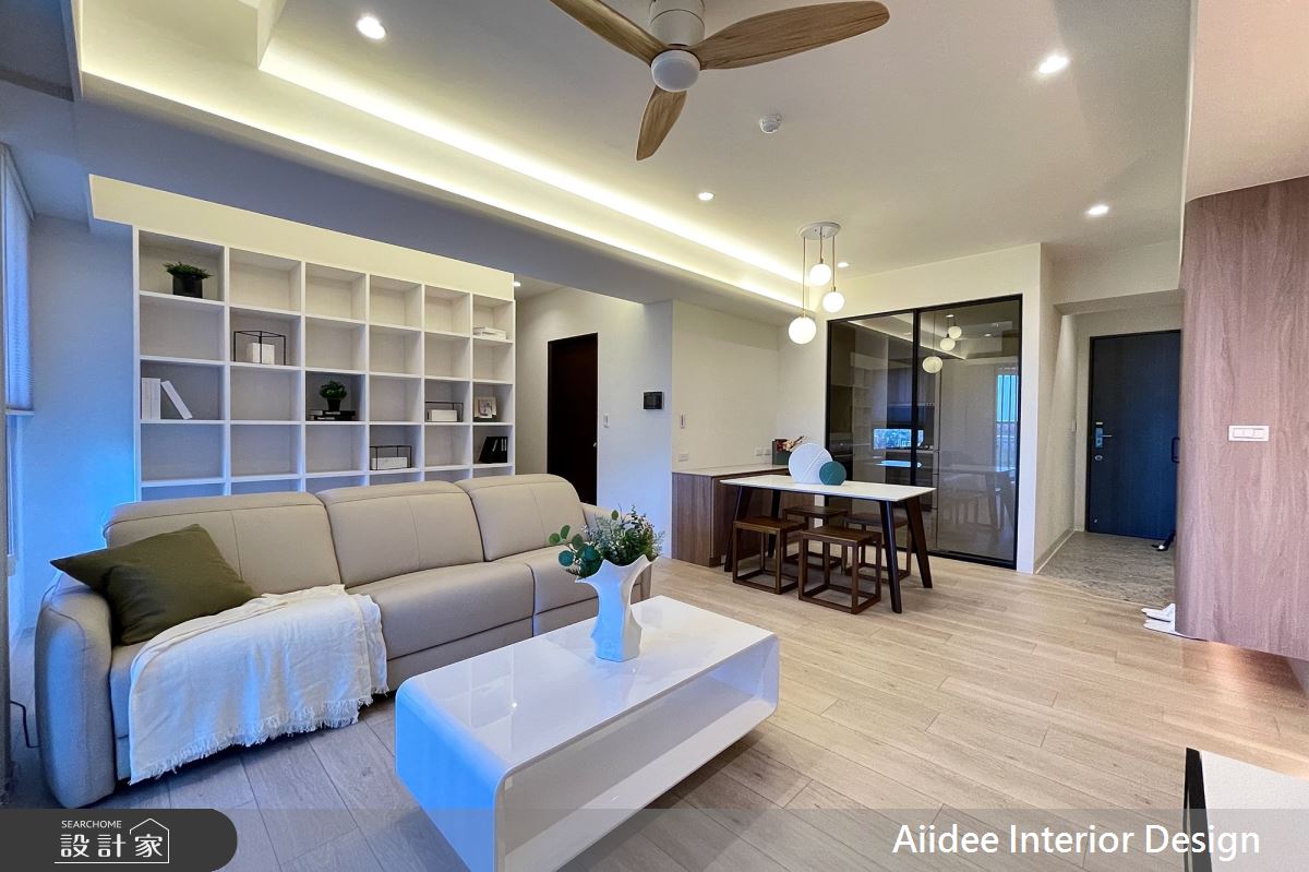 新成屋(5年以下)＿現代無印簡約風玄關客廳餐廳案例圖片＿艾迪室內裝修設計有限公司 AIIDEE Design＿艾迪04_左營翡翠流域_17.5坪現代無印簡約風_高雄室內設計之3