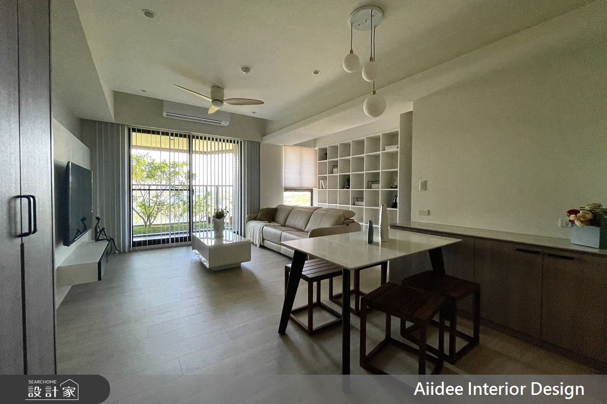 新成屋(5年以下)＿現代無印簡約風客廳餐廳案例圖片＿艾迪室內裝修設計有限公司 AIIDEE Design＿艾迪04_左營翡翠流域_17.5坪現代無印簡約風_高雄室內設計之7