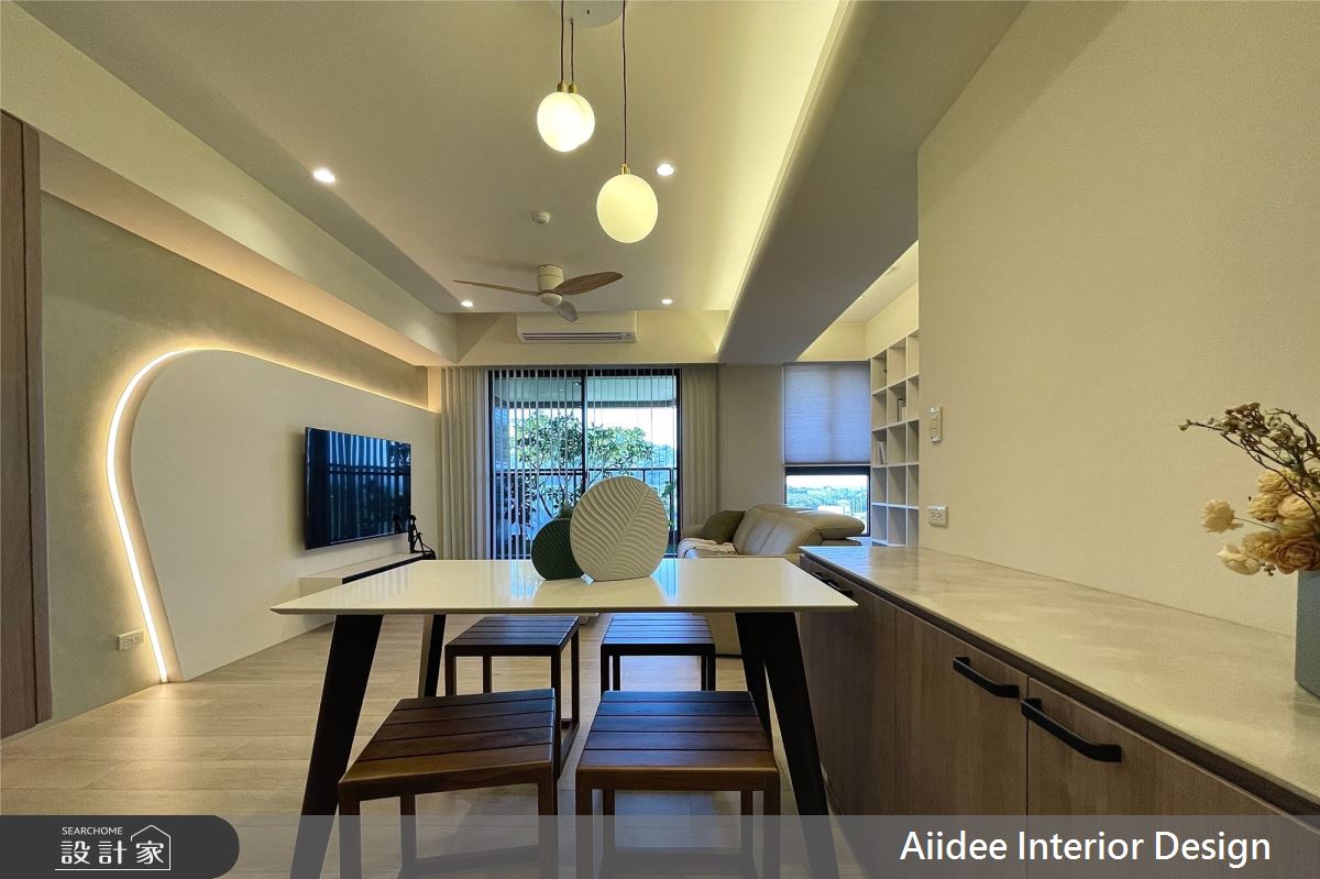 新成屋(5年以下)＿現代無印簡約風客廳餐廳案例圖片＿艾迪室內裝修設計有限公司 AIIDEE Design＿艾迪04_左營翡翠流域_17.5坪現代無印簡約風_高雄室內設計之8