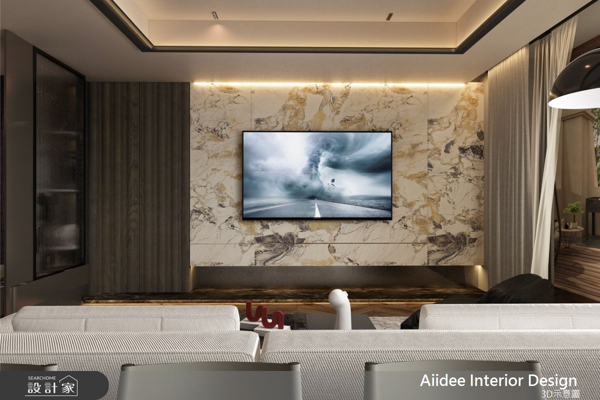 40坪預售屋＿現代風客廳案例圖片＿艾迪室內裝修設計有限公司 AIIDEE Design＿艾迪09_高雄御之苑_40坪現代風_高雄室內設計之5