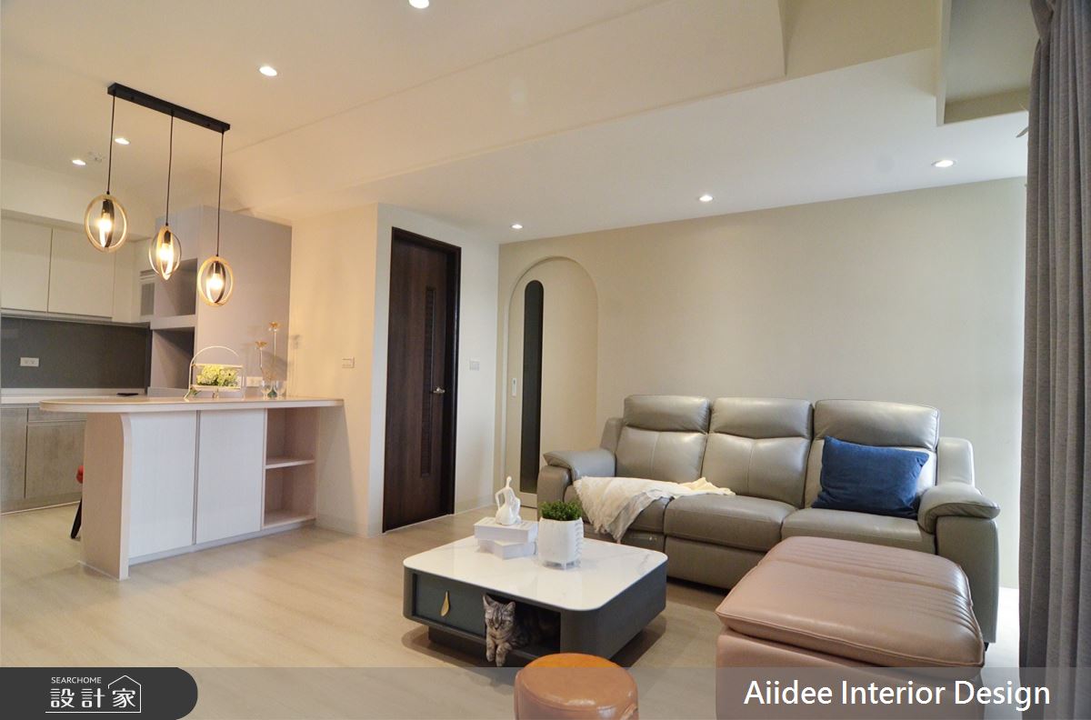 18坪新成屋(5年以下)＿其他客廳餐廳廚房中島案例圖片＿艾迪室內裝修設計有限公司 AIIDEE Design＿艾迪10_高雄前鎮-心灣LRT_18坪現代簡約風_高雄室內設計之3
