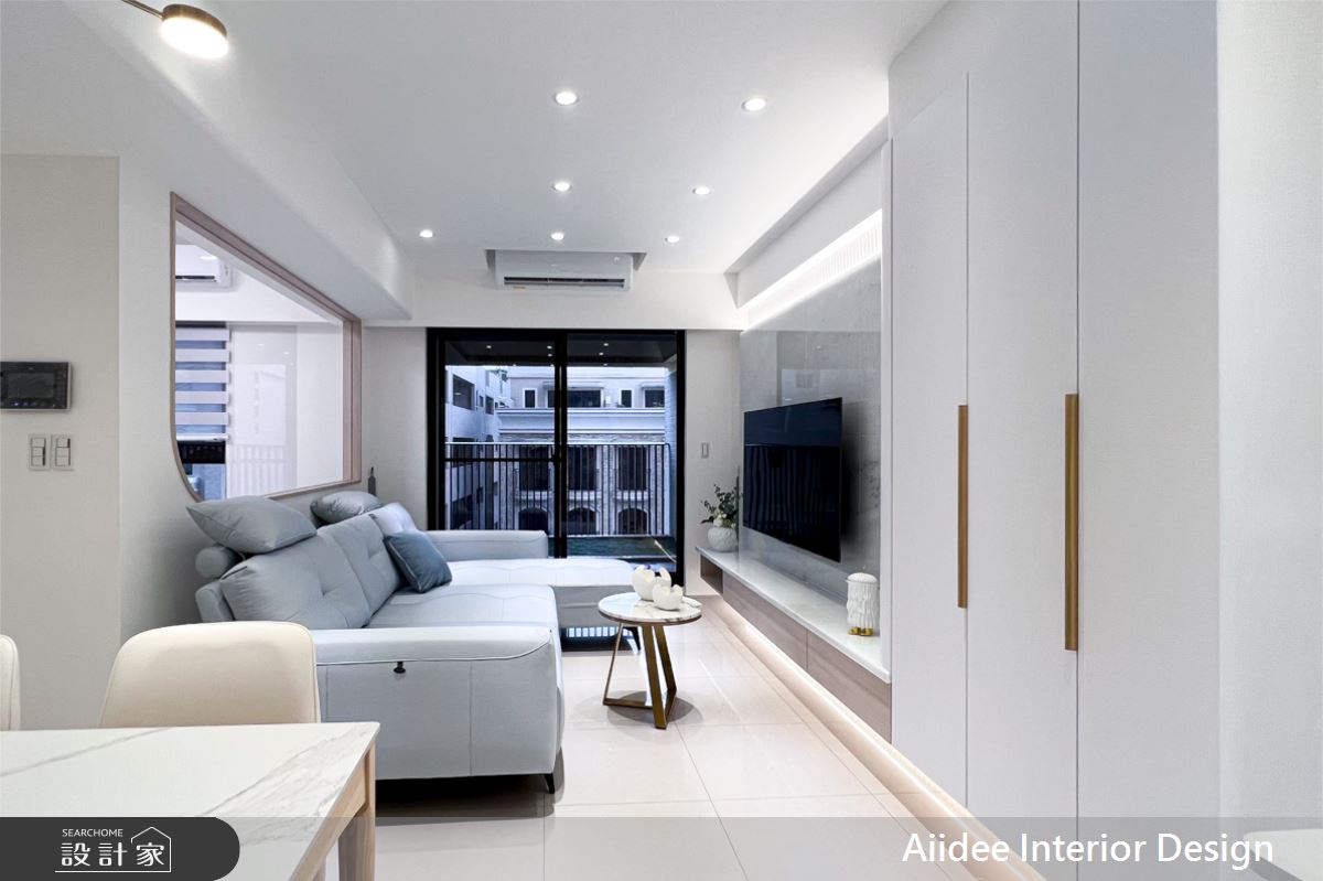 20坪新成屋(5年以下)＿北歐現代明亮風客廳案例圖片＿艾迪室內裝修設計有限公司 AIIDEE Design＿艾迪15_高雄武廟園芯_20坪北歐現代明亮風_高雄室內設計之3