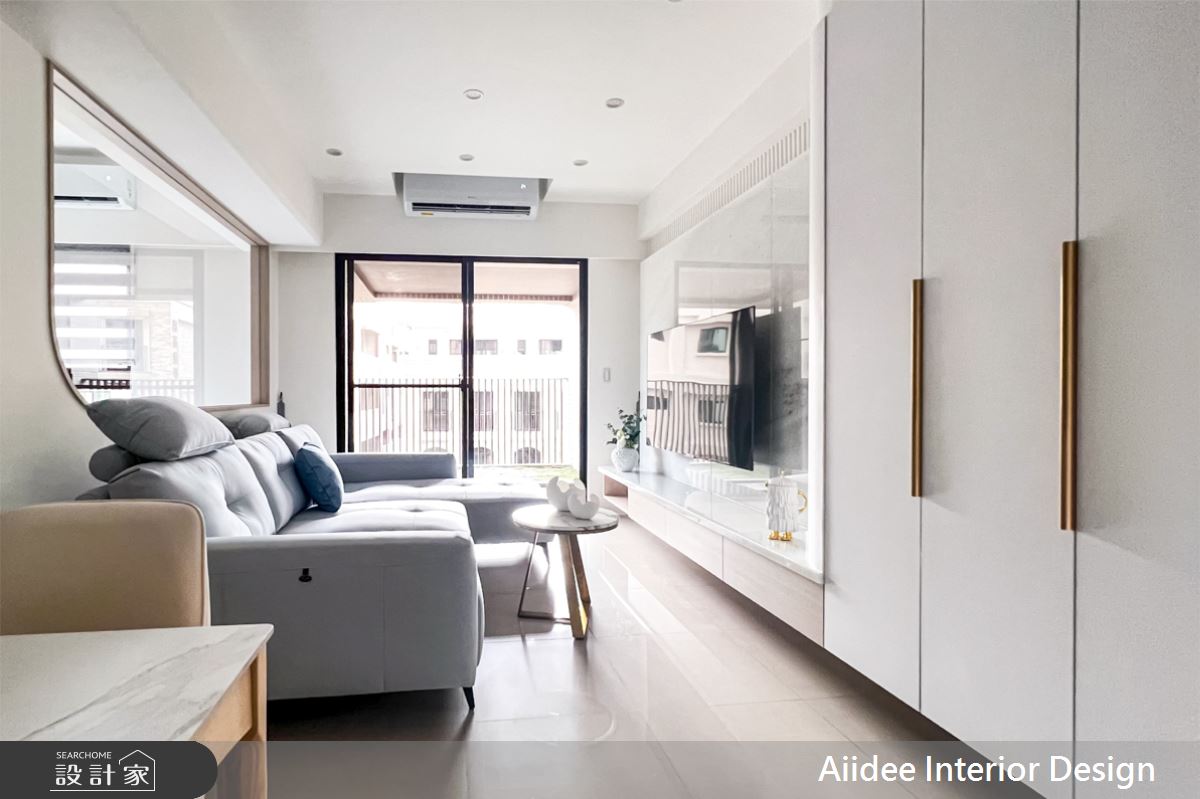 20坪新成屋(5年以下)＿北歐現代明亮風客廳案例圖片＿艾迪室內裝修設計有限公司 AIIDEE Design＿艾迪15_高雄武廟園芯_20坪北歐現代明亮風_高雄室內設計之4
