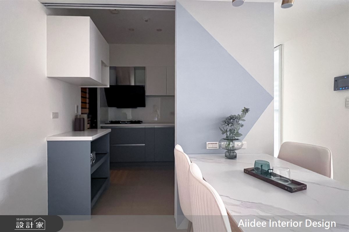 20坪新成屋(5年以下)＿北歐現代明亮風餐廳廚房案例圖片＿艾迪室內裝修設計有限公司 AIIDEE Design＿艾迪15_高雄武廟園芯_20坪北歐現代明亮風_高雄室內設計之14