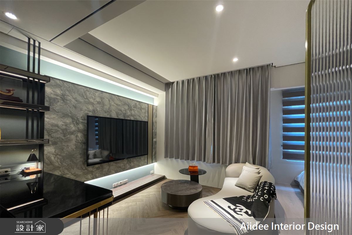 新成屋(5年以下)＿奢華風客廳書房案例圖片＿艾迪室內裝修設計有限公司 AIIDEE Design＿艾迪16_橋頭奢華飯店宅_7.5坪奢華風_高雄室內設計之2