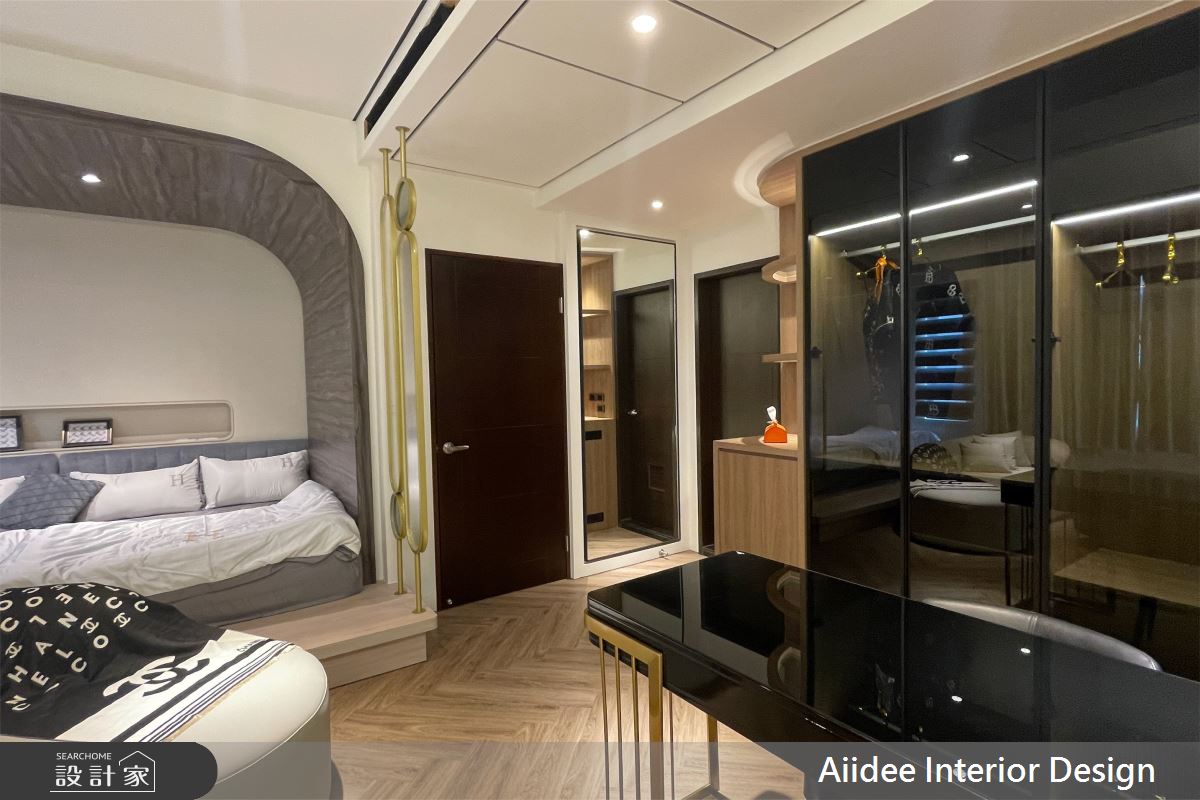 新成屋(5年以下)＿奢華風臥室案例圖片＿艾迪室內裝修設計有限公司 AIIDEE Design＿艾迪16_橋頭奢華飯店宅_7.5坪奢華風_高雄室內設計之4