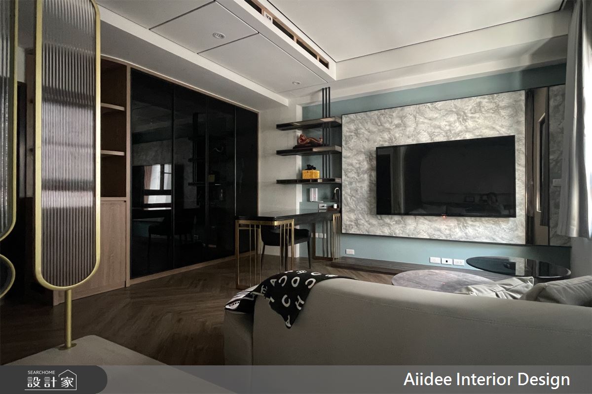 新成屋(5年以下)＿奢華風客廳書房案例圖片＿艾迪室內裝修設計有限公司 AIIDEE Design＿艾迪16_橋頭奢華飯店宅_7.5坪奢華風_高雄室內設計之5
