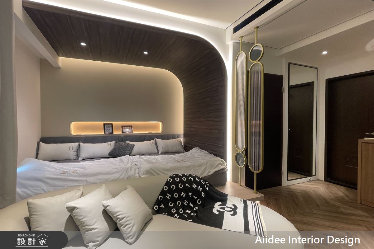 新成屋(5年以下)＿奢華風臥室案例圖片＿艾迪室內裝修設計有限公司 AIIDEE Design＿艾迪16_橋頭奢華飯店宅_7.5坪奢華風_高雄室內設計之10