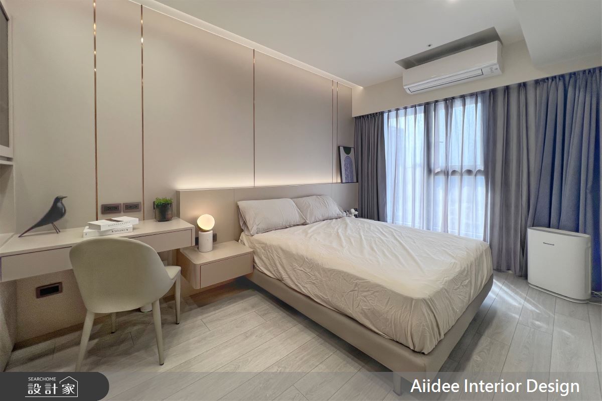 25坪新成屋(5年以下)＿現代美式輕奢風臥室案例圖片＿艾迪室內裝修設計有限公司 AIIDEE Design＿艾迪17_京城文學院_25坪現代美式輕奢風_高雄室內設計之10