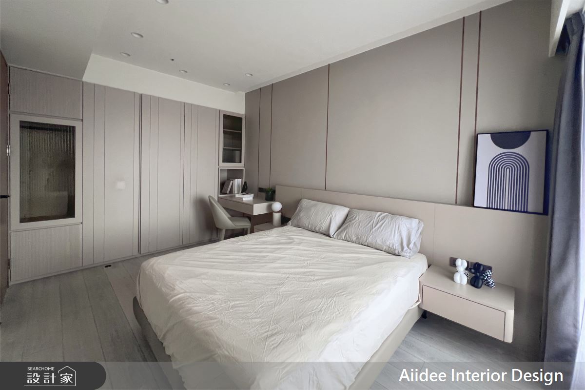 25坪新成屋(5年以下)＿現代美式輕奢風臥室案例圖片＿艾迪室內裝修設計有限公司 AIIDEE Design＿艾迪17_京城文學院_25坪現代美式輕奢風_高雄室內設計之11