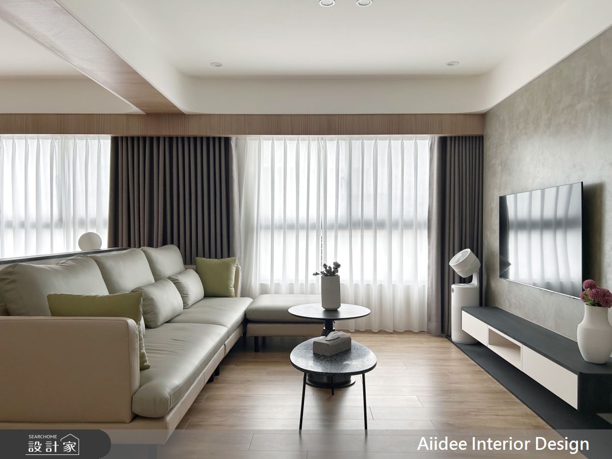 23坪新成屋(5年以下)＿現代簡約風客廳案例圖片＿艾迪室內裝修設計有限公司 AIIDEE Design＿艾迪18_大寮大橘新加坡A2戶_23坪現代簡約風_高雄室內設計之4