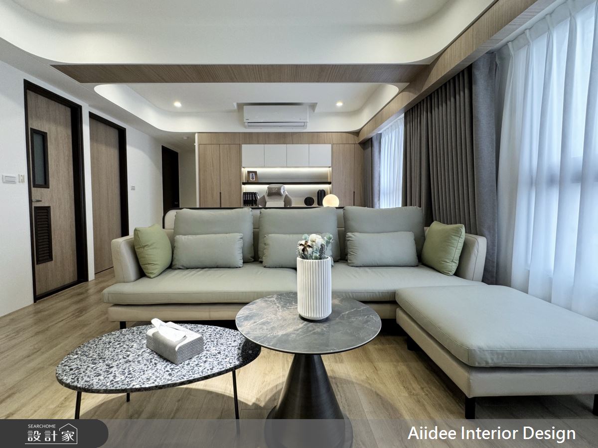 23坪新成屋(5年以下)＿現代簡約風客廳案例圖片＿艾迪室內裝修設計有限公司 AIIDEE Design＿艾迪18_大寮大橘新加坡A2戶_23坪現代簡約風_高雄室內設計之6