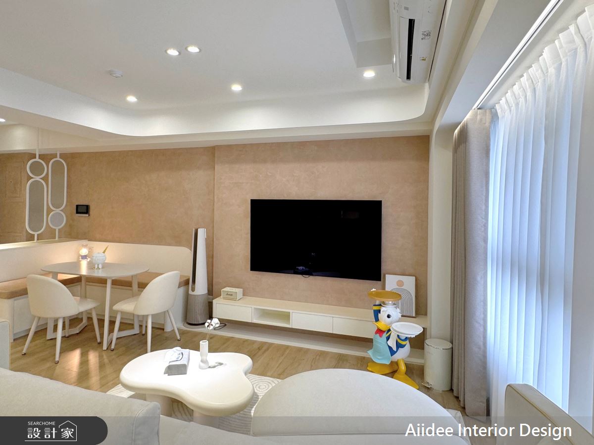 23坪新成屋(5年以下)＿現代簡約風客廳餐廳案例圖片＿艾迪室內裝修設計有限公司 AIIDEE Design＿艾迪19_大寮大橘新加坡A1戶_23坪現代簡約風_高雄室內設計之3
