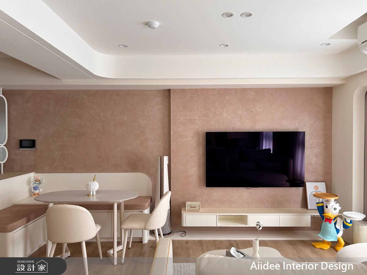 23坪新成屋(5年以下)＿現代簡約風客廳餐廳案例圖片＿艾迪室內裝修設計有限公司 AIIDEE Design＿艾迪19_大寮大橘新加坡A1戶_23坪現代簡約風_高雄室內設計之5