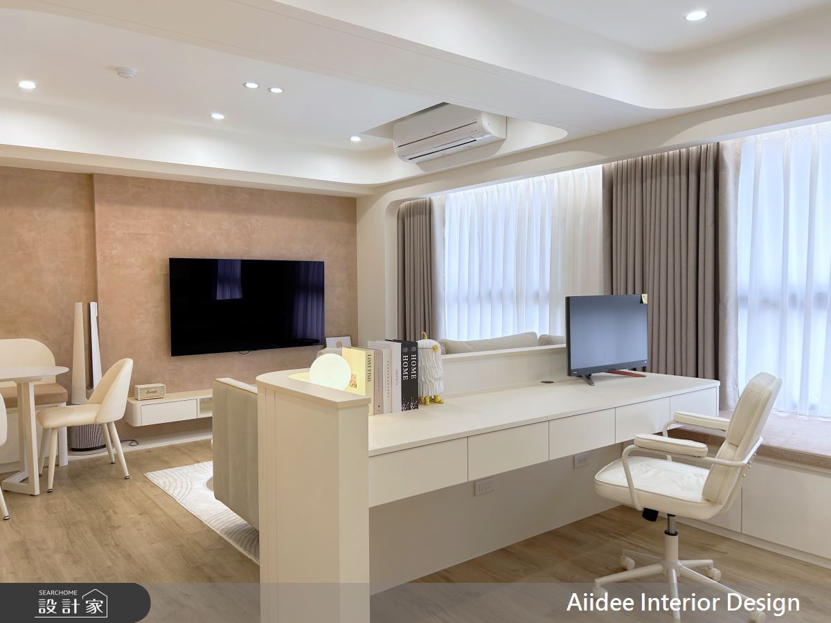 23坪新成屋(5年以下)＿現代簡約風客廳書房案例圖片＿艾迪室內裝修設計有限公司 AIIDEE Design＿艾迪19_大寮大橘新加坡A1戶_23坪現代簡約風_高雄室內設計之6