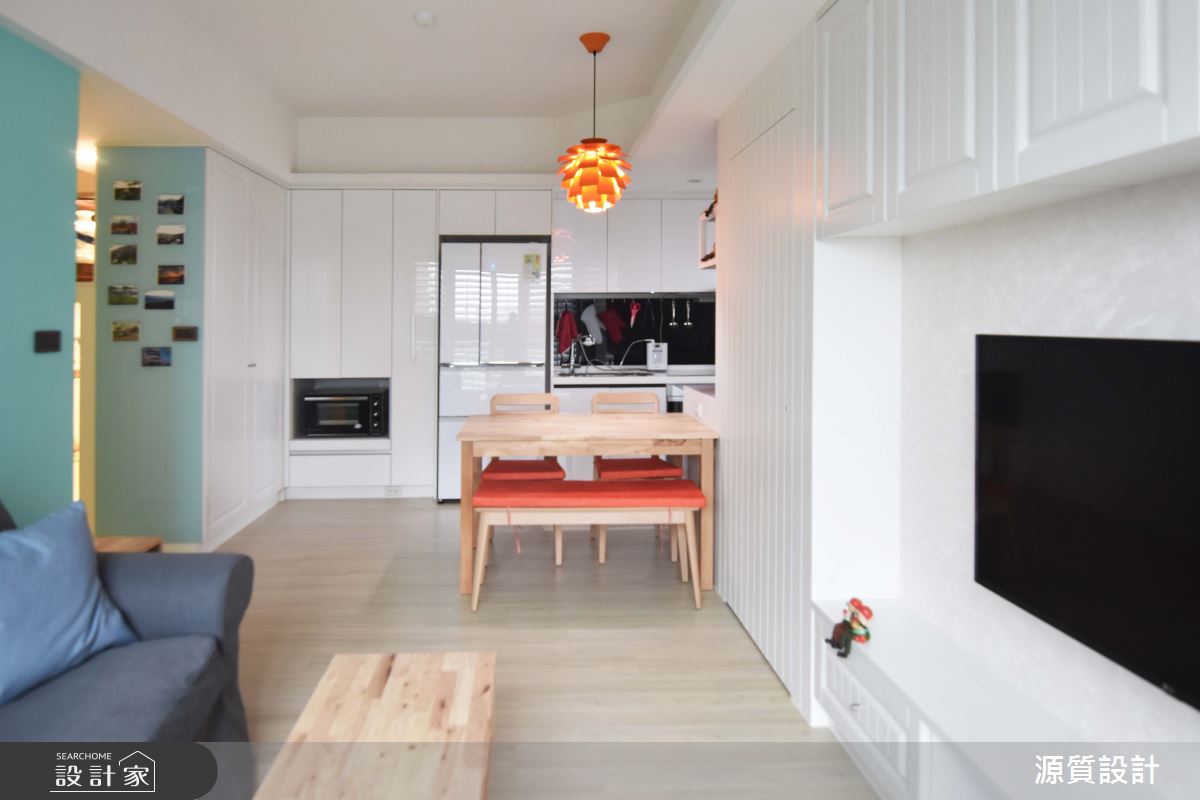 18坪新成屋(5年以下)＿鄉村風客廳餐廳廚房案例圖片＿源質室內裝修設計工程＿源質_合遠康萊爾_桃園區之11