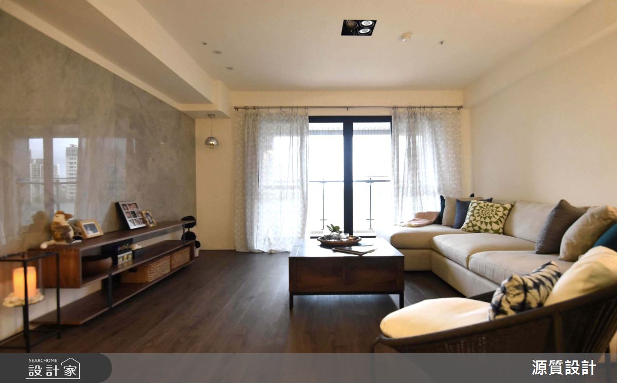 41坪新成屋(5年以下)＿混搭風客廳案例圖片＿源質室內裝修設計工程＿源質_宏盛新世界_淡水區之5