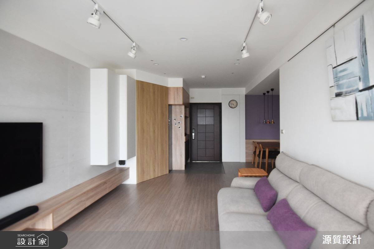 26坪新成屋(5年以下)＿現代風玄關客廳餐廳案例圖片＿源質室內裝修設計工程＿源質_合陽天擎_新店區之5