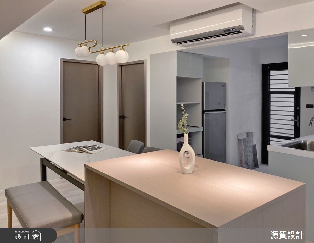 老屋(31~40年)＿現代風餐廳廚房中島案例圖片＿源質室內裝修設計工程＿源質_文化路_板橋區之13