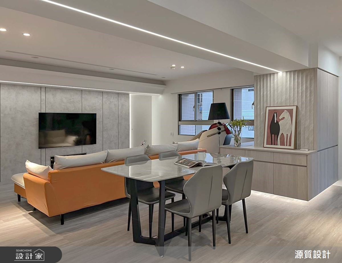 老屋(16~30年)＿現代風客廳餐廳案例圖片＿源質室內裝修設計工程＿源質_天闊_新店區_現代風之7
