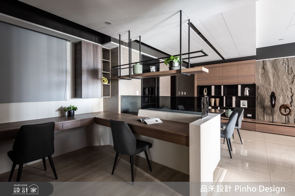 36坪新成屋(5年以下)＿奢華風餐廳書房工作區案例圖片＿品禾設計＿品禾設計06_36坪奢華風之15