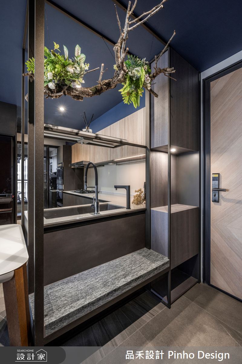 27坪新成屋(5年以下)＿工業風玄關廚房案例圖片＿品禾設計＿品禾設計09_27坪工業風之2