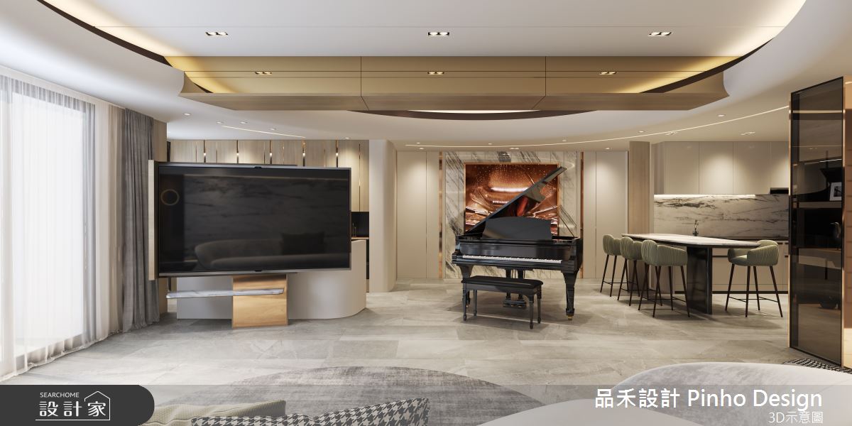 55坪毛胚屋＿奢華風客廳餐廳吧檯案例圖片＿品禾設計＿品禾設計10_55坪奢華風之45