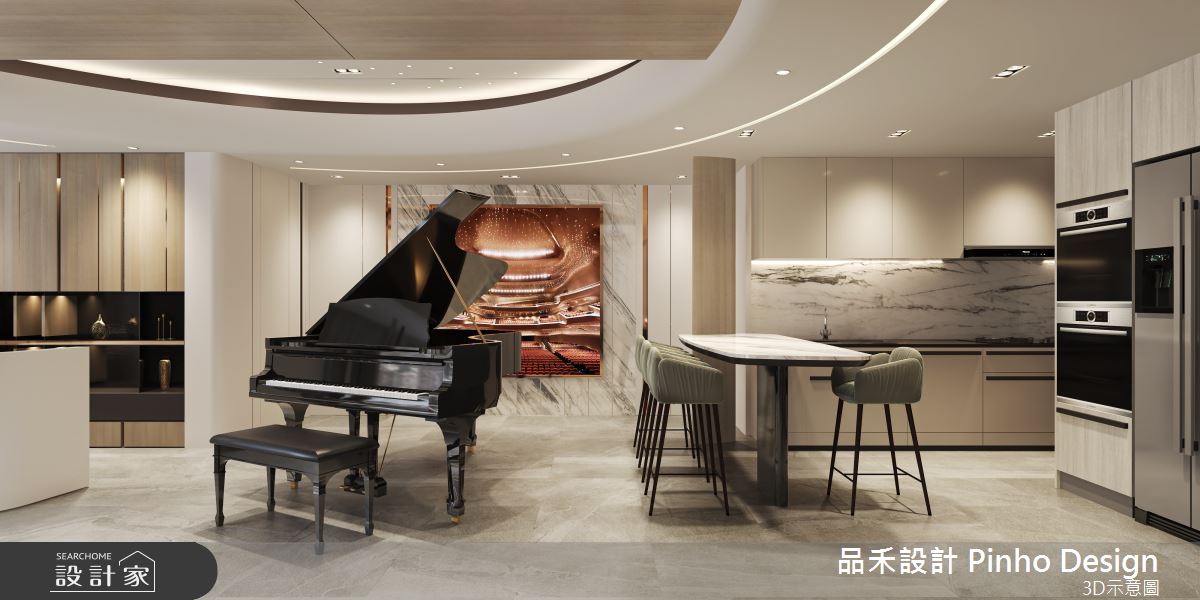 55坪毛胚屋＿奢華風餐廳廚房吧檯案例圖片＿品禾設計＿品禾設計10_55坪奢華風之46