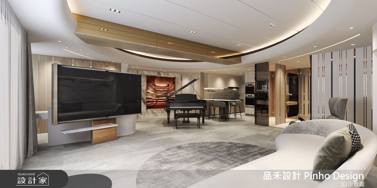 55坪毛胚屋＿奢華風客廳餐廳廚房吧檯案例圖片＿品禾設計＿品禾設計10_55坪奢華風之47