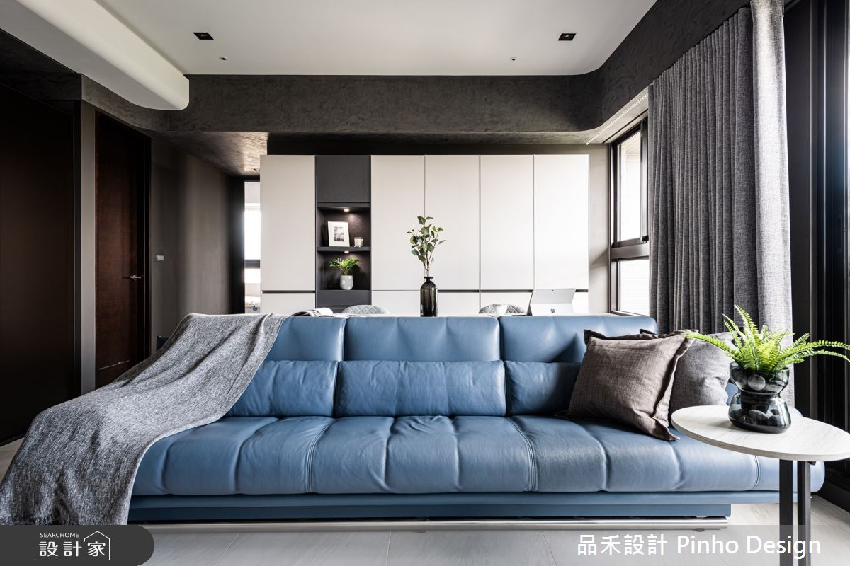 33坪新成屋(5年以下)＿現代風客廳書房工作區案例圖片＿品禾設計＿品禾設計11_33坪現代風之7