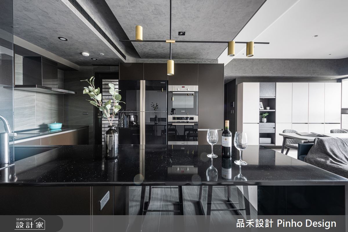 33坪新成屋(5年以下)＿現代風客廳餐廳廚房書房工作區案例圖片＿品禾設計＿品禾設計11_33坪現代風之20