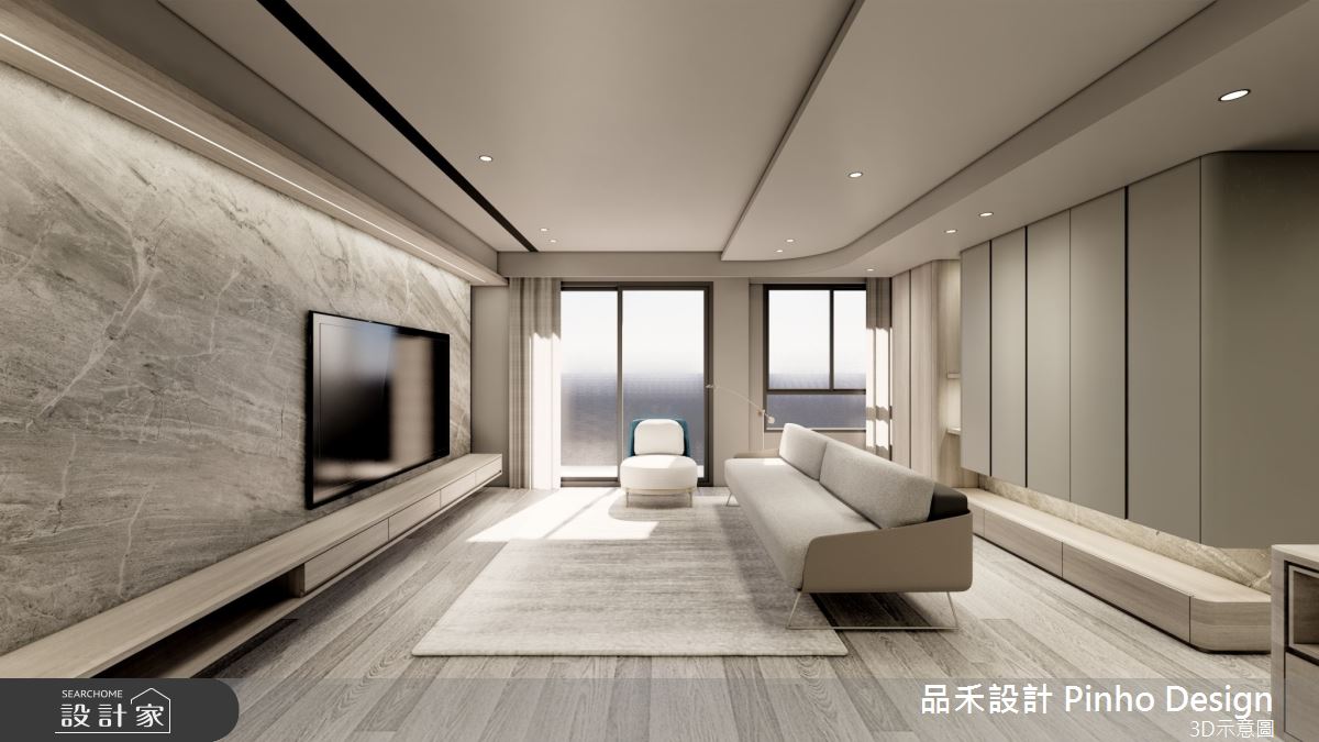 45坪新成屋(5年以下)＿簡約風客廳案例圖片＿品禾設計＿品禾設計15_45坪簡約風之4